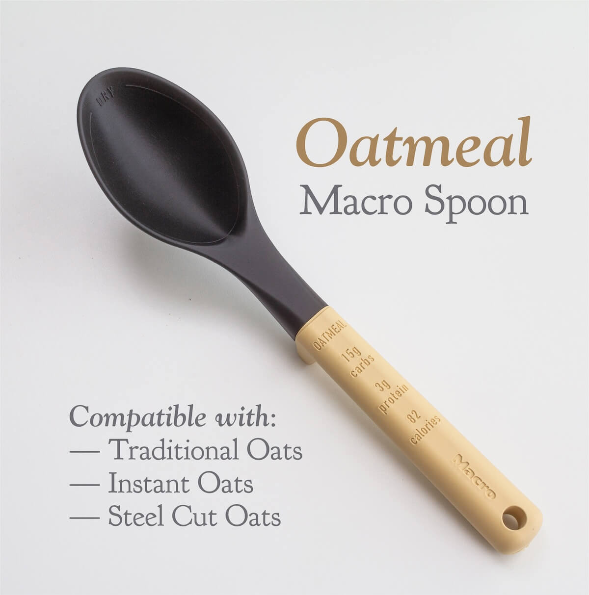 Macro 5-Piece Measuring Spoon Set - For Pasta, Potatoes, Rice, Beans, Oatmeal