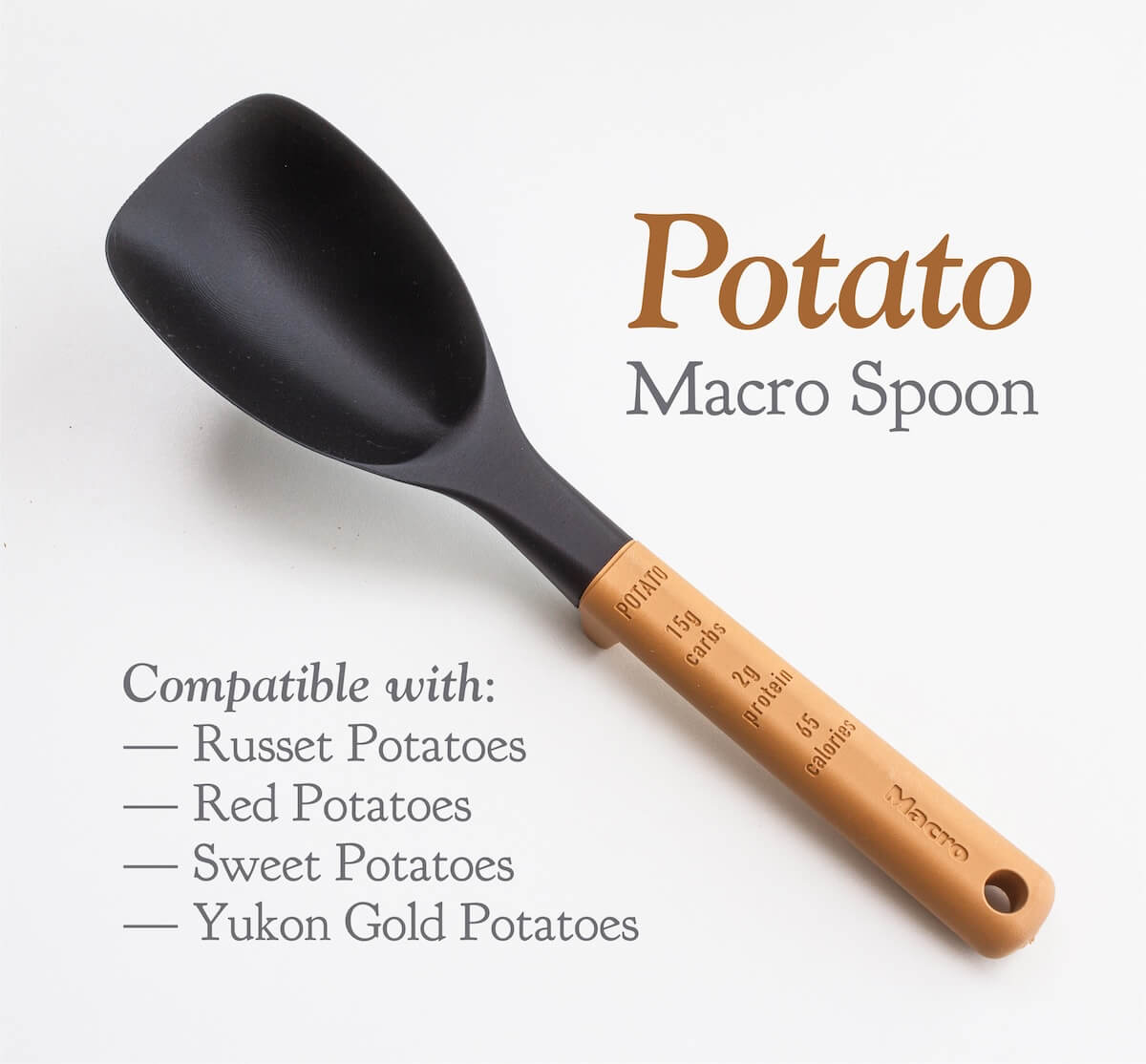 Macro 5-Piece Measuring Spoon Set - For Pasta, Potatoes, Rice, Beans, Oatmeal
